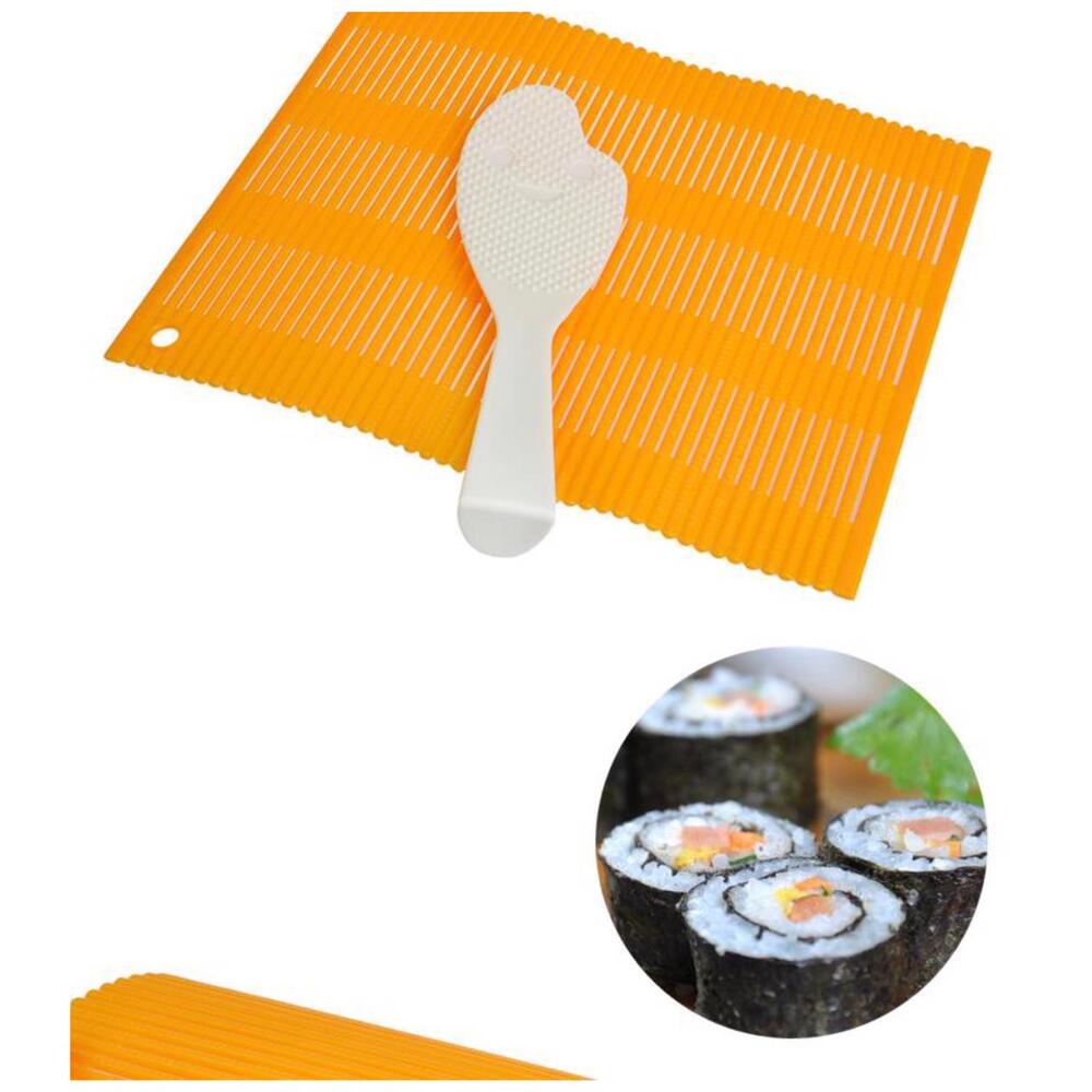 Mini Set- Pala Con Esterilla Para Sushi Naranja